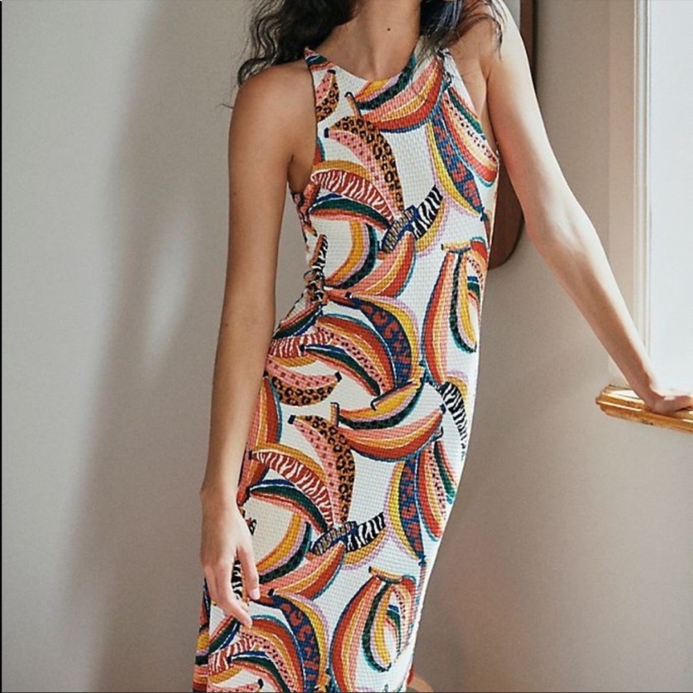 Anthropologie Farm rio banana dress